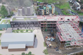 School render v real life image